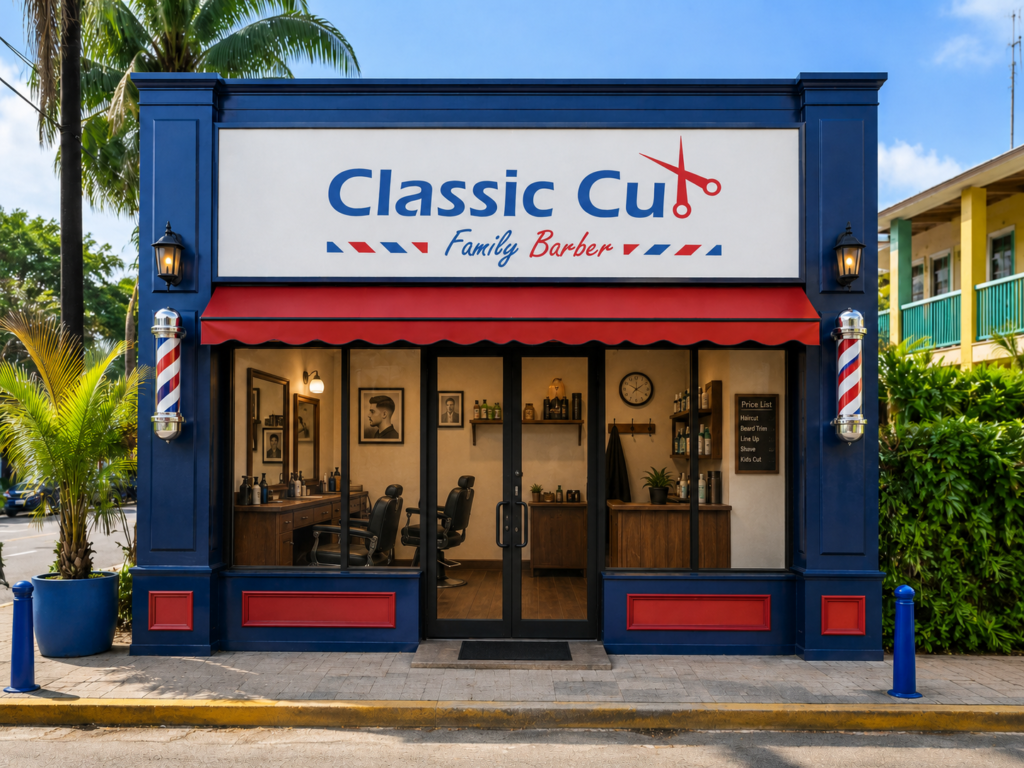 Classic Cut Barber shop Website Portfolio TEGD scenery